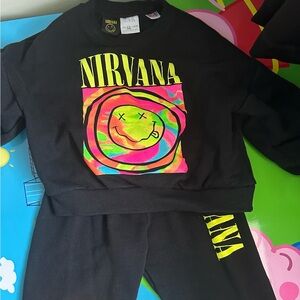 Toddler Nirvana sweatshirt and sweatpants